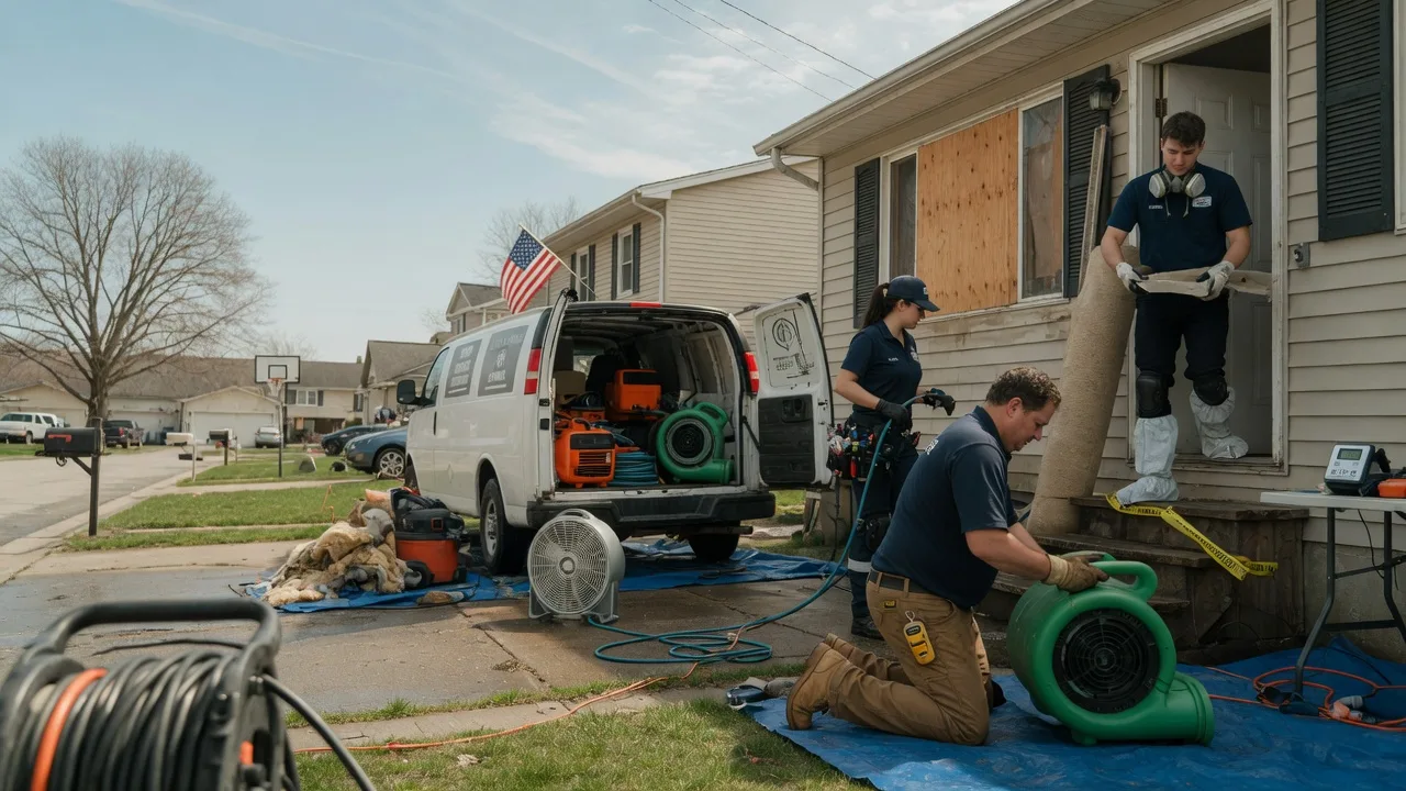 Water Damage Restoration in Oakford, IL near me